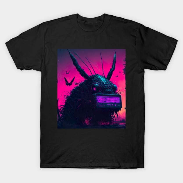 Cute Alien Cyberpunk Insect In A Swamp T-Shirt by Nightarcade